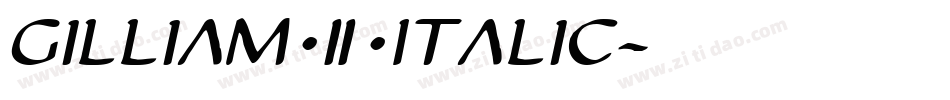 Gilliam 2 Italic字体转换
